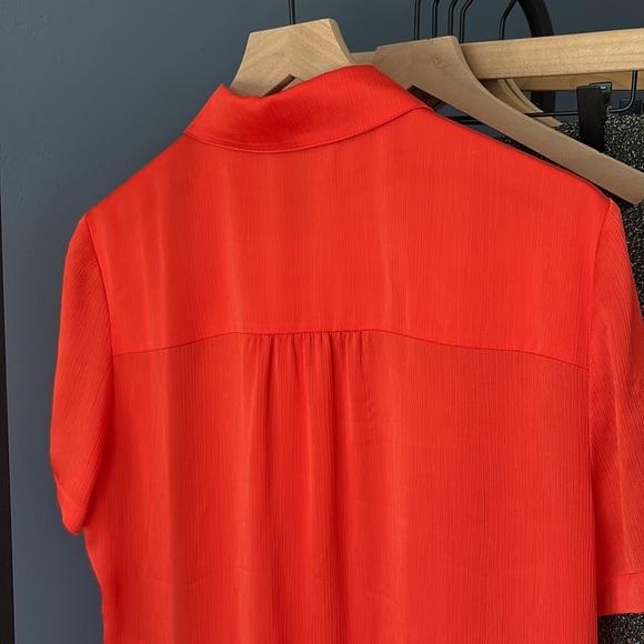 DVF Diane von Furstenberg Kassie Spicy Orange shirtdress dress 10 - Picture 4 of 9